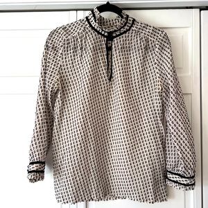 Jcrew textured sheer blouse